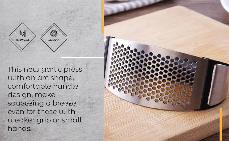Rocking Stainless Steel Garlic Press