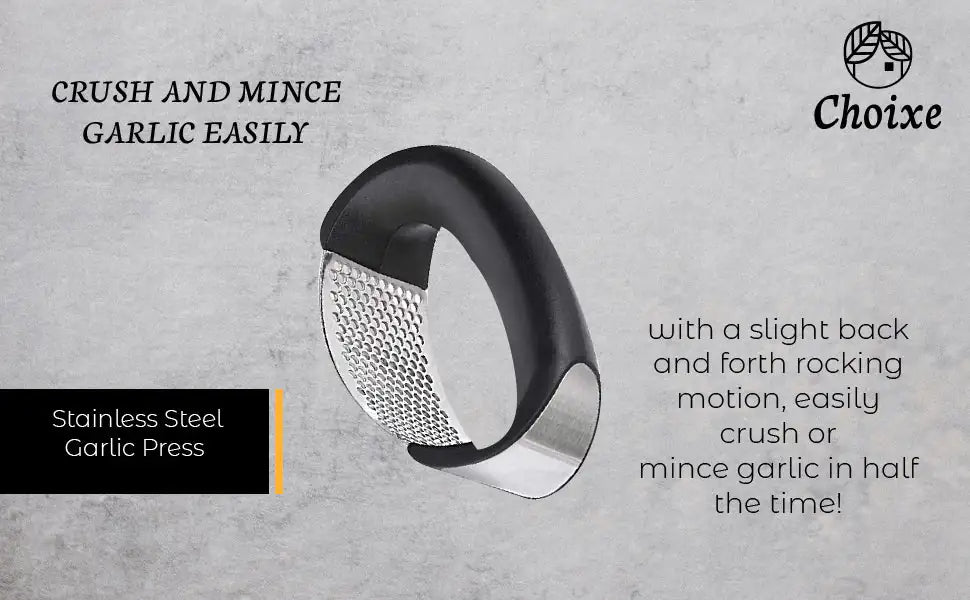 Rocking Stainless Steel Garlic Press